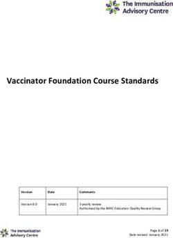 Vaccinator Foundation Course Standards - Immunisation ...