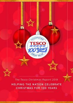 HELPING THE NATION CELEBRATE CHRISTMAS FOR 100 YEARS - The Tesco Christmas Repor t 2019 - Tesco ...