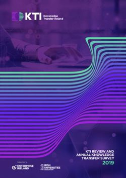 2019 KTI REVIEW AND ANNUAL KNOWLEDGE TRANSFER SURVEY - Knowledge Transfer Ireland