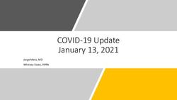 COVID-19 Update January 13, 2021 - Jorge Mera, MD Whitney Essex, APRN - Indian Country ECHO