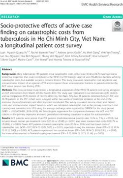 Socio-protective effects of active case finding on catastrophic costs from tuberculosis in Ho Chi Minh City, Viet Nam: a longitudinal patient cost ...