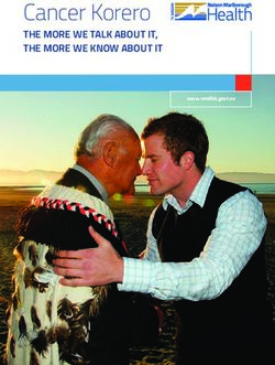 Cancer Korero THE MORE WE TALK ABOUT IT, THE MORE WE KNOW ABOUT IT - www.nmdhb.govt.nz - Nelson Marlborough Health