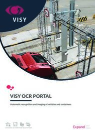 VISY OCR PORTAL Automatic recognition and imaging of vehicles and containers