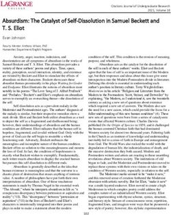 Absurdism: The Catalyst of Self-Dissolution in Samuel Beckett and T. S. Eliot