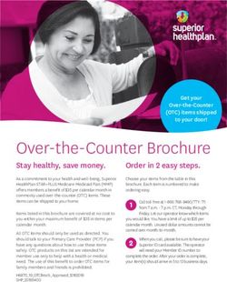Over-the-Counter Brochure - Stay healthy, save money - Superior HealthPlan