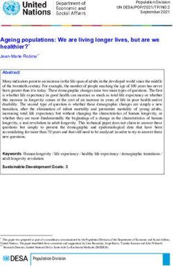 Ageing populations: We are living longer lives, but are we healthier?