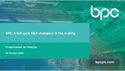 BPC: A full-cycle E&P champion in the making - Presentation to Investec 29 October 2020 - cloudfront.net