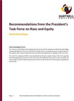 Recommendations from the President's Task Force on Race and Equity