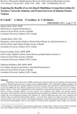 Exploring the Benefits of an Arts-Based Mindfulness Group Intervention for Teachers, University Students, and Women Survivors of Intimate Partner ...