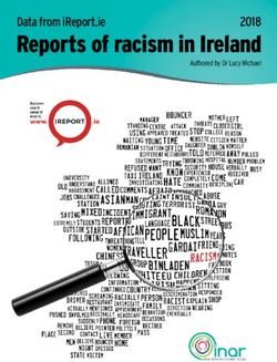 Reports of racism in Ireland - Data from iReport.ie 2018 Authored by Dr Lucy Michael - INAR