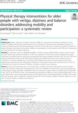 Physical therapy interventions for older people with vertigo, dizziness and balance disorders addressing mobility and participation: a systematic ...