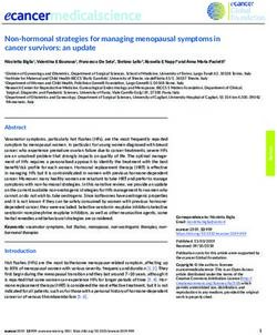 Non-hormonal strategies for managing menopausal symptoms in cancer survivors: an update