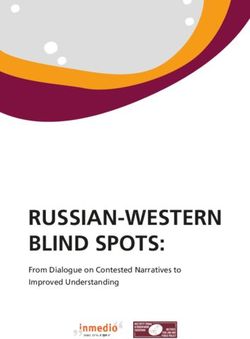 RUSSIAN-WESTERN BLIND SPOTS: From Dialogue on Contested Narratives to Improved Understanding - Inmedio