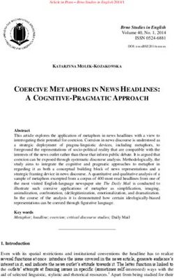 COERCIVE METAPHORS IN NEWS HEADLINES: A COGNITIVE-PRAGMATIC APPROACH