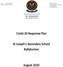 Covid-19 Response Plan St Joseph's Secondary School Ballybunion August 2020 - sjsb.info