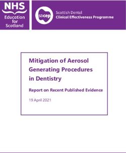 Mitigation of Aerosol Generating Procedures in Dentistry - Report on Recent Published Evidence
