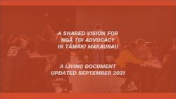 A SHARED VISION FOR NGĀ TOI ADVOCACY IN TĀMAKI MAKAURAU A LIVING DOCUMENT UPDATED SEPTEMBER 2021