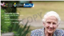 Zostavax update Georgie Lewis & Adele Harris SAEFVIC Clinical Vaccinology Update Monday 7th December 2020 - The Melbourne Vaccine Education Centre