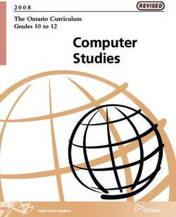 Computer Studies The Ontario Curriculum Grades 10 to 12