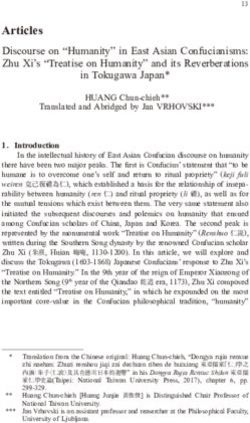Articles Discourse on "Humanity" in East Asian Confucianisms: Zhu Xi's "Treatise on Humanity" and its Reverberations in Tokugawa Japan