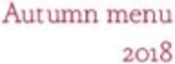 Autumn menu 2018 - La Sangiovesa