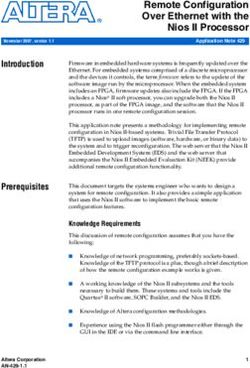 Remote Configuration Over Ethernet with the Nios II Processor