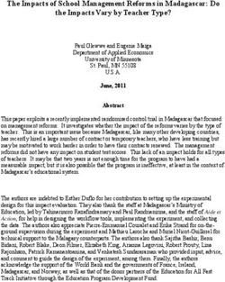 The Impacts of School Management Reforms in Madagascar: Do