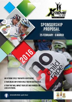 2016 SPONSORSHIP PROPOSAL 25 FEBRUARY - 6 MARCH - MATLA A BANA