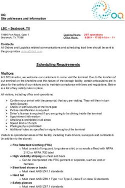 Scheduling Requirements - OQ Chemicals