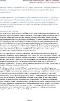 Belmont Forum, Future Earth and JPI Oceans co-branded Collaborative Research Action on Transdisciplinary Research for Ocean Sustainability CRA ...