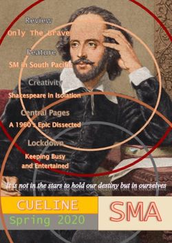 Spring 2020 - Stage Management Association