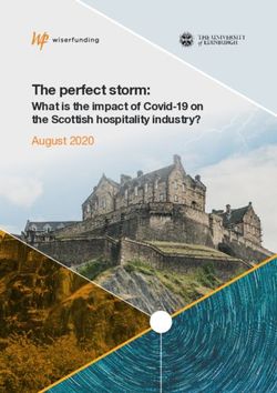 The perfect storm: What is the impact of Covid-19 on the Scottish hospitality industry? August 2020 - Scottish Tourism Alliance