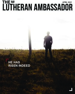 Lutheran AMBASSADOR THE - HE HAS RISEN INDEED - Association of Free Lutheran Congregations