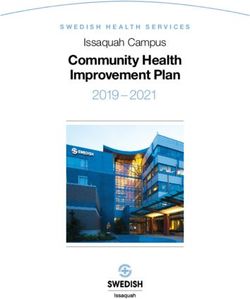 Community Health Improvement Plan 2019 - 2021 Issaquah Campus