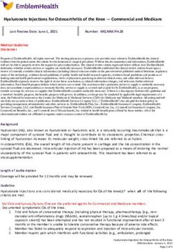 Hyaluronate Injections for Osteoarthritis of the Knee - Commercial and Medicare