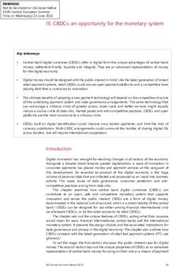 III. CBDCs: an opportunity for the monetary system - Interest.co ...