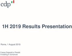 1H 2019 Results Presentation - Rome, 1 August 2019 Cassa Depositi e Prestiti Investing in tomorrow - Cdp