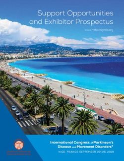 Support Opportunities and Exhibitor Prospectus - International Congress of Parkinson's Disease and Movement Disorders - International ...
