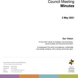 Council Meeting Minutes - 3 May 2021 Our Vision