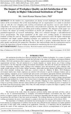 The Impact of Workplace Quality on Job Satisfaction of the Faculty in Higher Educational Institutions of Nepal - IJBMI