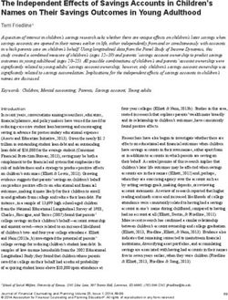 The Independent Effects of Savings Accounts in Children's Names on Their Savings Outcomes in Young Adulthood