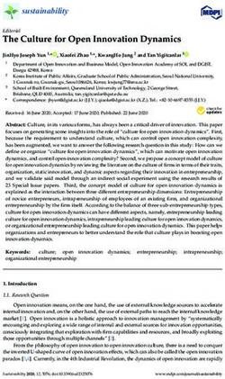 The Culture for Open Innovation Dynamics - MDPI