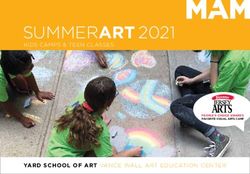 SUMMERART 2021 KIDS CAMPS & TEEN CLASSES - YARD SCHOOL OF ART VANCE WALL ART EDUCATION CENTER - Montclair Art Museum