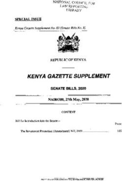 KENYA GAZETTE SUPPLEMENT - SENATE BILLS, 2020