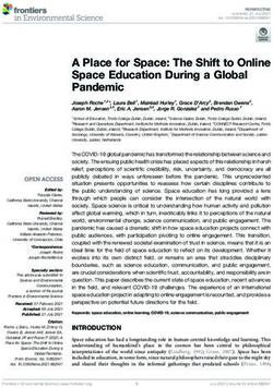 A Place for Space: The Shift to Online Space Education During a Global Pandemic