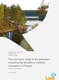 The economic value of the priceless: revealing the benefits of outdoor recreation in Finland - Natural resources and bioeconomy studies 8/2020 ...