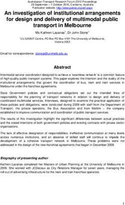 An investigation of institutional arrangements for design and delivery of multimodal public transport in Melbourne