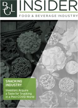INSIDER - SNACKING INDUSTRY Investors Acquire a Taste for Snacking in a Post-COVID World - Brown Gibbons Lang & Company