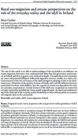 Rural out-migration and return: perspectives on the role of the everyday reality and the idyll in Ireland - Documents d'Anàlisi ...