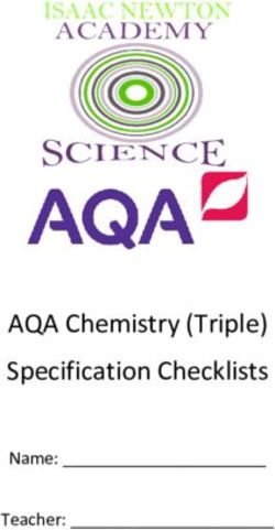 AQA Chemistry (Triple) Specification Checklists - Name: _ Teacher: _ - Isaac ...